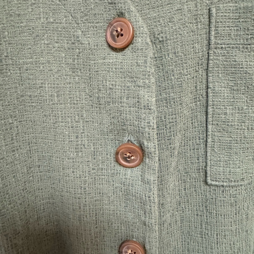 OLD NAVY Green Button-Up V-Neck Romper - Picture 4 of 8